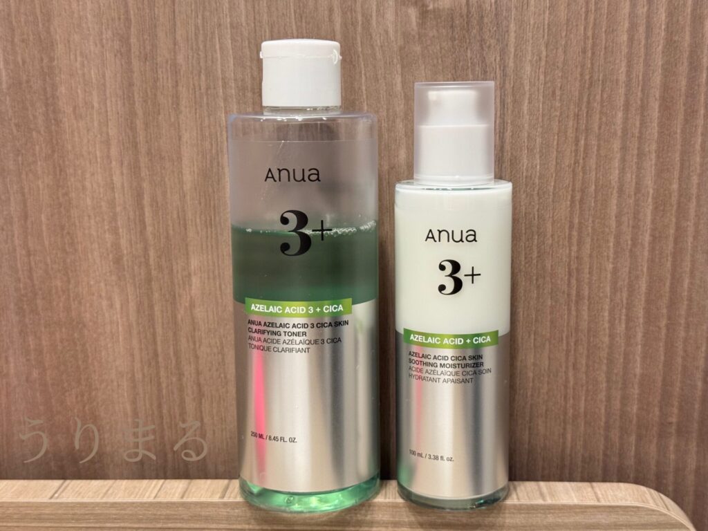 ANUA アヌア 3+ アゼライン酸 毛穴 ニキビ ケア 化粧品 化粧水 乳液 商品 紹介 レビュー
